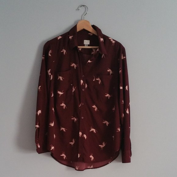 a new day Tops - A New Day Long Sleeve Button Up Shirt Size XL